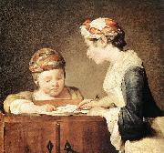 jean-Baptiste-Simeon Chardin The Young Schoolmistress oil on canvas